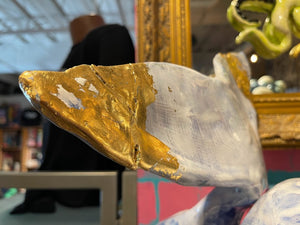 Whale with 24k Gold Large