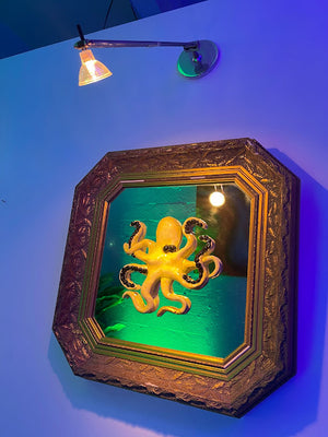 Yellow Octopus Antique Mirror